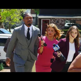 Former New England Patriots wide receiver Stefon Diggs returns to Dedham District Court after lunch break on Tuesday, May 5,