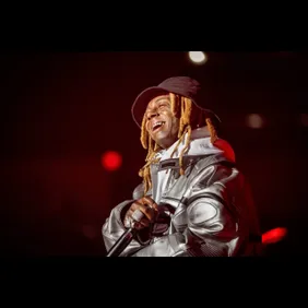 Rapper Lil Wayne performs at Wells Fargo Arena, Thursday, April 11, 2024 in Des Moines, Iowa.