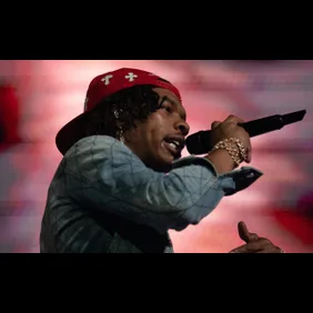 Lil Baby performs at the Bridgestone Arena Saturday night, Sept. 9, 2023.