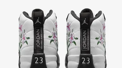 Air-Jordan-12-GS-Floral-White-Black-Vivid-Green-Lavender-Mist-Team-Green-DR6956-100-Release-Date-5
