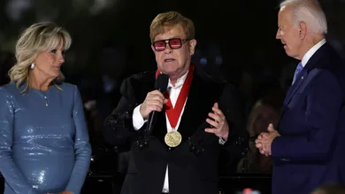 President Biden Hosts A Musical Performance By Elton John On The White House's South Lawn