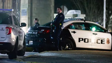 Members of the Indiana University Police backup the Critical