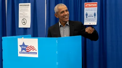 Barack And Michelle Obama Cast Their Votes In The Illinois Midterm Election