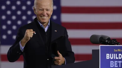Democratic Presidential Nominee Joe Biden Holds Train Campaign Tour Of OH And PA