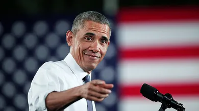 President Obama Speaks On Automotive And Manufacturing Industry At Ford Michigan Assembly Plant