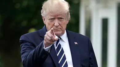 President Trump And First Lady Melania Depart White House For New Jersey