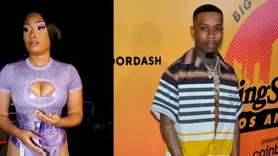 Collage of Megan Thee Stallion &amp; Tory Lanez