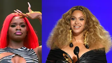 Collage of JT & Beyoncé