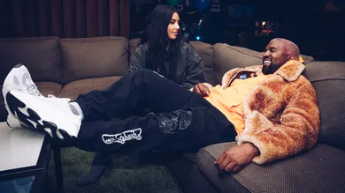 Kim Kardashian And Kanye West Attend The Travis Scott Astroworld Tour At The Forum