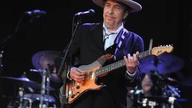US legend Bob Dylan performs on stage du
