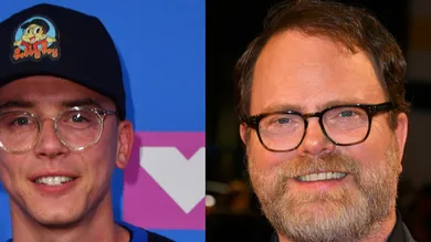 Collage of Logic &amp; Rainn Wilson