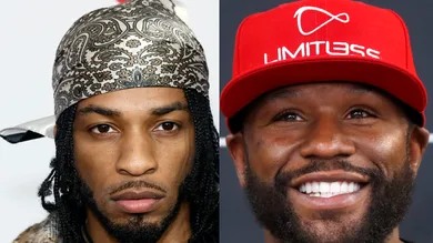 Collage of Armani White & Floyd Mayweather Jr.