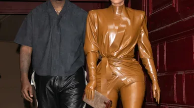 Kanye West &amp; Kim Kardashian Leave K.West's Sunday Service At Theatre Des Bouffes Du Nord - Paris Fashion Week Womenswear Fall/Winter 2020/2021