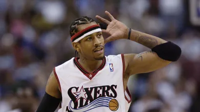 Allen Iverson gestures