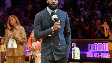 Celebrities At The Los Angeles Lakers Game
