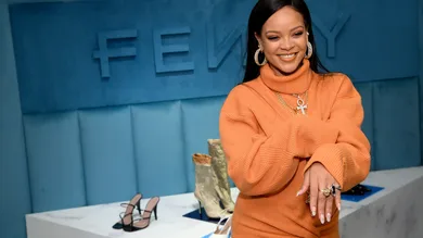 Robyn Rihanna Fenty And Linda Fargo Celebrate The Launch Of FENTY At Bergdorf Goodman
