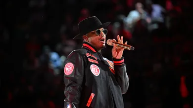 Celebrities Attend Brooklyn Nets v Atlanta Hawks