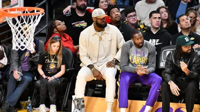 Celebrities At The Los Angeles Lakers Game