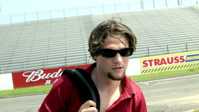 Brandon Holley of Ellegirl Races Bam Magera of Viva La Bam