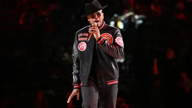 Celebrities Attend Brooklyn Nets v Atlanta Hawks