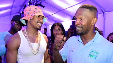 Nick Cannon & Jamie Foxx At DJ Irie Weekend - Celebrity Golf Tournament