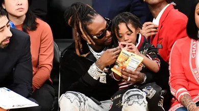 Celebrities At The Los Angeles Lakers Game