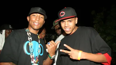 Chris Brown Posts Photo With Pharrell