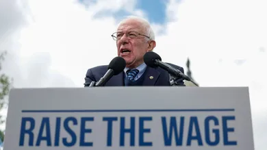 Sen. Bernie Sanders Holds A Press Conference On Raising The Federal Minimum Wage