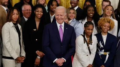 Biden Hosts NCAA Champion LSU Tigers And Connecticut Huskies At White House