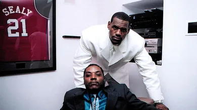 Lebron James Celebrates Being The Number 1 NBA Draft Pick For 2003