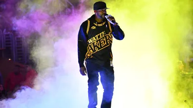 Celebrities At The Los Angeles Lakers Game