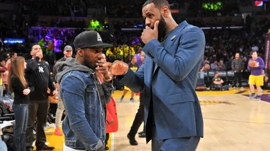 Celebrities At The Los Angeles Lakers Game