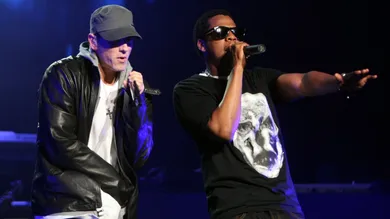 Jay-Z And Eminem Perform And Launch "DJ Hero" - Show