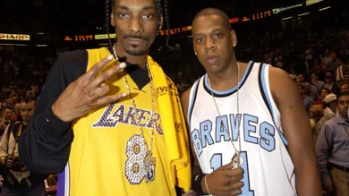 Celebrities at Game 4 of the NBA Finals with the Los Angeles Lakers and the New Jersey Nets