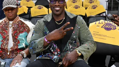Celebrities At The Los Angeles Lakers Game