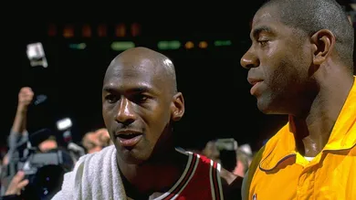 Chicago Bulls Michael Jordan, Los Angeles Lakers Magic Johnson