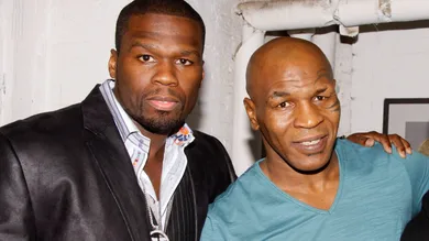 50 Cent & Kanye West Visit Broadway's "Mike Tyson: Undisputed Truth" - July 31, 2012