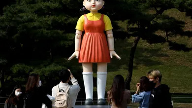 Squid Game Robot Doll Exhibited In Seoul