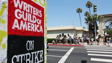 Members Of SAG-AFTRA And WGA Go On Strike At Netflix, Sunset Gower And Paramount Studios