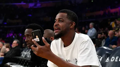 Celebrities At The Los Angeles Lakers Game