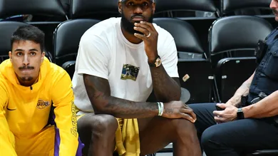 Celebrities At The Los Angeles Lakers Game