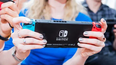 People Playing A Nintendo Switch