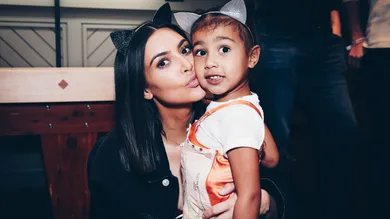 Kim Kardashian And North West Attend Ariana Grande's Dangerous Woman Concert At The Forum