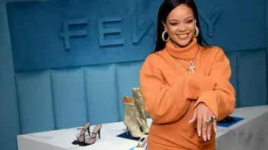 Robyn Rihanna Fenty And Linda Fargo Celebrate The Launch Of FENTY At Bergdorf Goodman