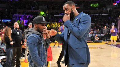 Celebrities At The Los Angeles Lakers Game