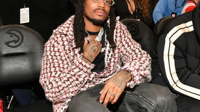 Celebrities Attend Denver Nuggets v Atlanta Hawks