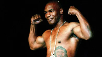 US boxer Mike Tyson shows his fitness fo