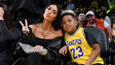 Celebrities At The Los Angeles Lakers Game