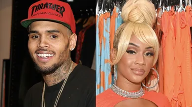 ChrisBrownSaweetieCourtside