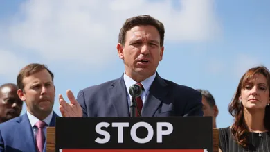 Florida Governor Ron DeSantis Holds News Conference In Miami